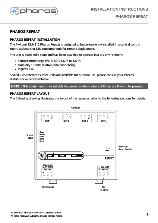 Repeat Installation Instructions
