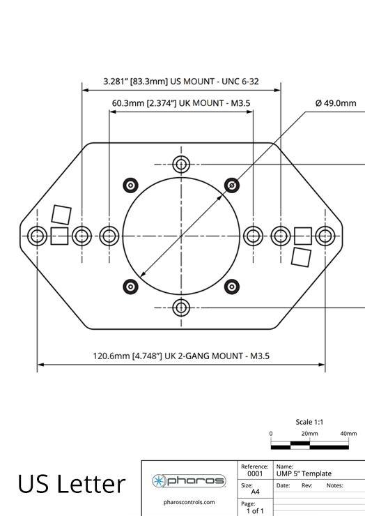 Mounting Plate Template (US Letter)